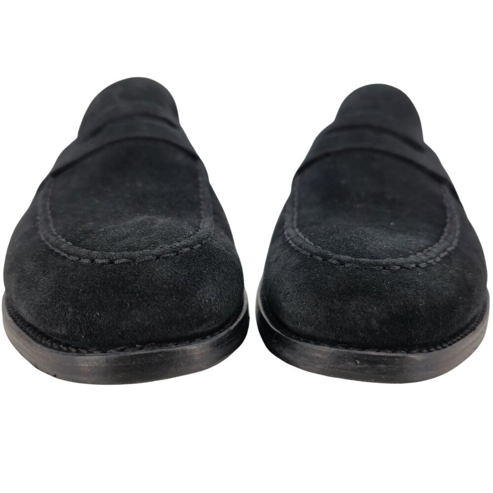 NEW Barker England UK Dress Shoes Black Suede Leather Penny Loafers Mens 11.5 - Picture 9 of 11